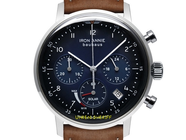 Iron Annie Solaruhr Chrono im Bauhaus Stil - 5086-3 Zifferblatt